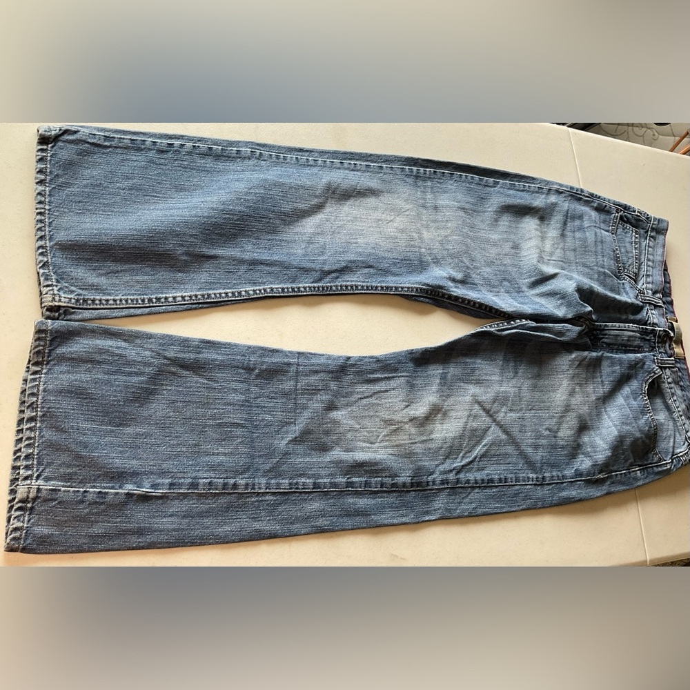 Wrangler Jeans Co. Slim Boot Cut Blue Jeans 34x32 | Classic Fit Men’s Denim